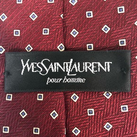 Yves Saint Laurent Dark Red Tie - Picture 4 of 6